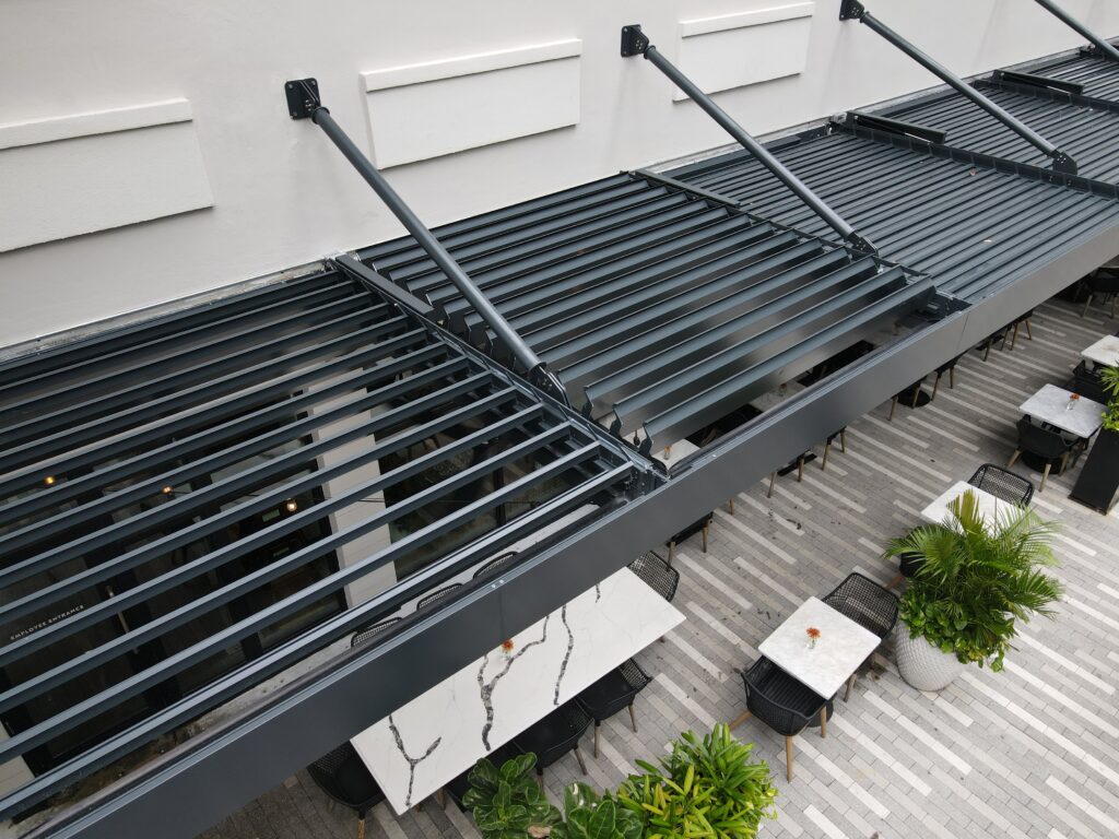 Louver system at North Italia