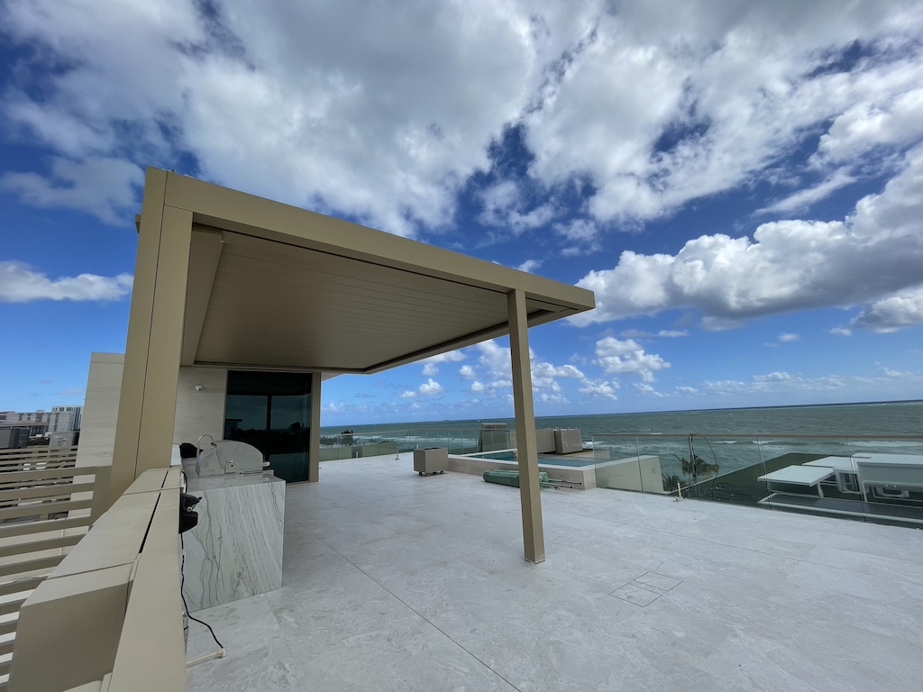 Temperature Control with Bioclimatic Pergolas