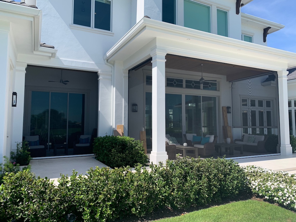 Hurricane screen system installed to enhance home safety during storm season