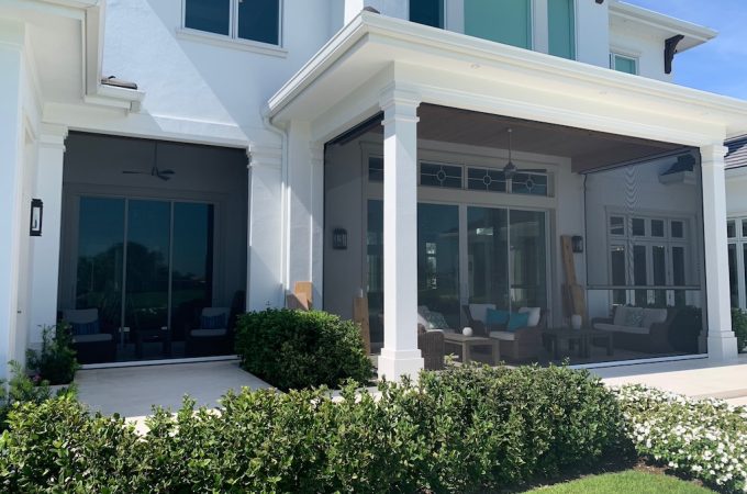 Hurricane screen system installed to enhance home safety during storm season