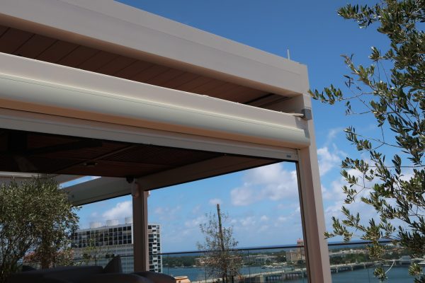 screens at rooftop restaurant in west palm beach